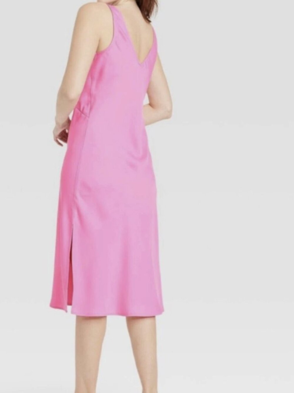 a new day Bright Pink V-Neck Midi Slip Dress - Picture 7 of 7